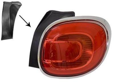 VanWezel 1609922 - Feu arrière droit sans partie éléctrique pour Fiat 500l de 09/2012 à 2021