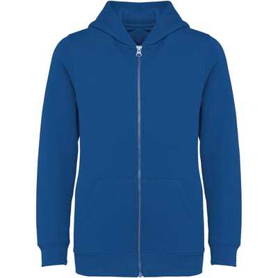 Native Spirit Ecologische kindersweater met rits en capuchon NS405 - Sea Blue - 10/12 years (10/12 ans)