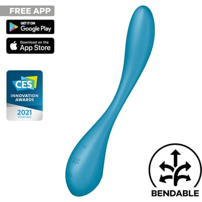 Satisfyer 'G-Spot Flex 5 Connect App', 23 cm, met app, g-spot-vibrator, flexibel, 2 motoren