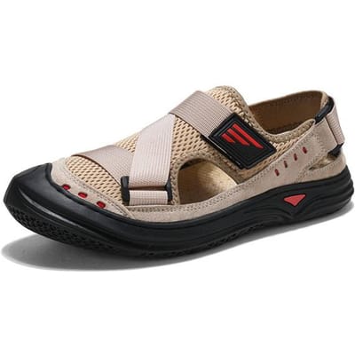 Sandales pour hommes de haute qualité en maille respirante chaussures de plage décontractées chaussures romaines hommes extérieur été confortables légères sandales homme 43 marron