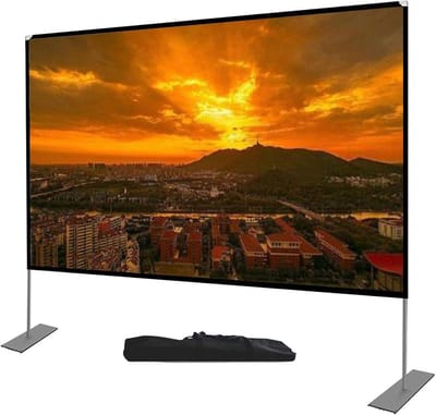 Projectorscherm met Standaard - Projectiescherm Opvouwbaar - Thuisbioscoop Maken - Kreukvrij Polyester Materiaal - 80-120 Inch - Wit