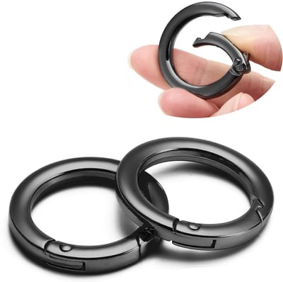 Ronde Karabijn Haken - O-ringen Metalen Sluitingen - Tassen Sleutelhangers - Duurzaam Zink Materiaal - 25mm Doorsnede - Gunmetal