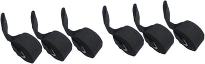 Deurankers - Fitness accessoires - Kracht training - Veilige bevestiging - 6 stuks - Zwart