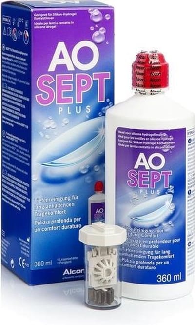 AOSEPT® PLUS | 1x 360ml + 1 lenshouder met disk