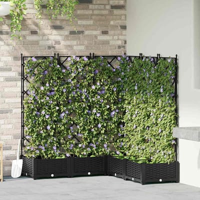 vidaXL - Plantenbak - 5 - st - Zwart - 120 - x - 120 - x - 125,5 - cm - PP
