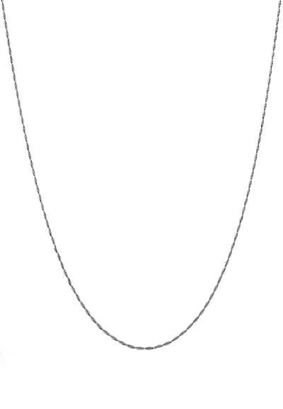 KUZZOI - Halsketting - Heren Basic Links gedraaid in 925 sterling zilver - Heren