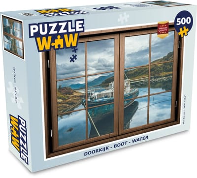 Puzzel Doorkijk - Boot - Water - Legpuzzel - Puzzel 500 stukjes