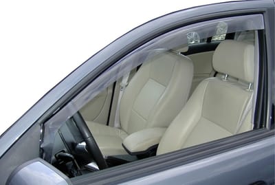 Auto Ventilatieroosters - Regen en Wind - Ramen Open - Gemaakt van Acryl - 111 x 30 cm - Donker Grijs