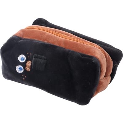 Grande Trousse à Crayons Forme de Pain Innovante Surface Douce Remplie Fermeture Éclair Grande Capacité Trousse à Crayons pour l'École le Voyage le Bureau brown