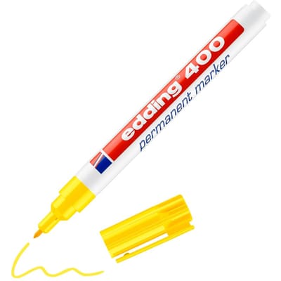 Edding 400 - Permanent marker - ronde punt - 1 mm - Geel