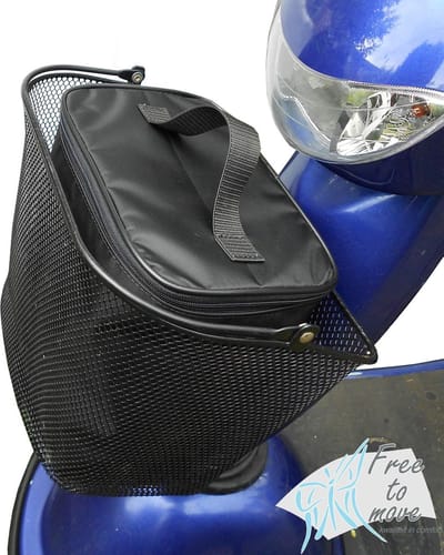 Zorgmiddelenaanhuis - Mandtas voor uw scootmobiel — Deluxe - 17 cm x 23 cm x 25 cm (LxBxH) - Zwart