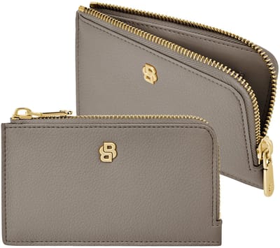 HUGO BOSS kaarthouder Signature Lady Card Holder Taupe