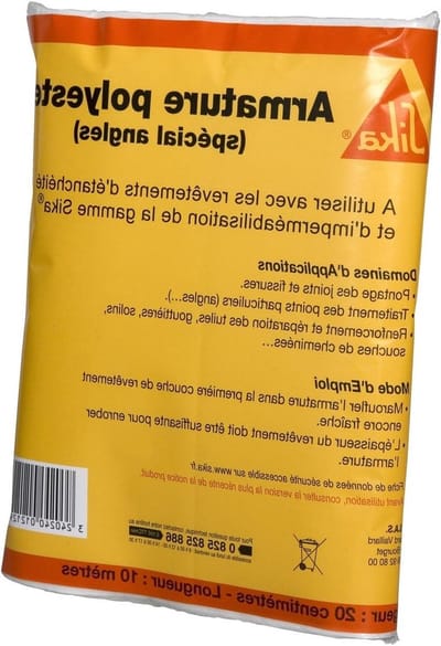 Versterkingshoek - Dak reparatie - Waterdicht maken - Uitstekende elasticiteit - 20 x 35 x 14 cm - Wit