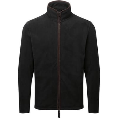 Premier Heren Artisan Fleece Jas (Zwart/Bruin)