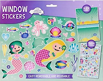Toi-toys Raamstickers Zeemeermin Junior Vinyl Paars/blauw