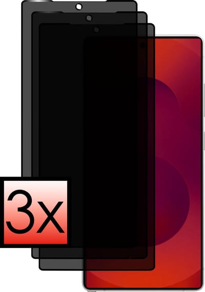 Screenprotector - 3 Stuks - Geschikt voor Samsung Galaxy S25 Ultra - Privacy Filter - Beschermglas - Gehard Glas - Tempered Glass - Screen Protector - Anti Spy - Full Display Cover