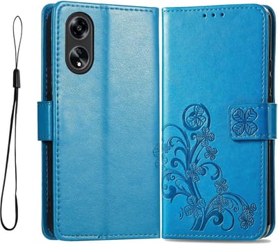 Geschikt voor Oppo A38 4G - Magnetische Sluiting - Book Case Hoesje met Partoon - Blauw