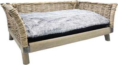 ApexArte® Rieten Hondenmand met Kussen - Hondenbed - Hondensofa