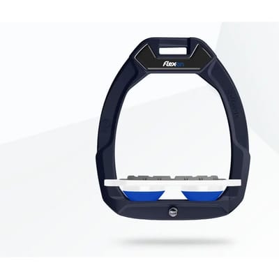 Veiligheidsehaken voor paardrijden Plat Grip Marine/Wit/Blauw Flex-On Safe-On