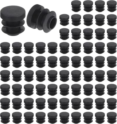 76 Stuks Ronde Buisdoppen Zwart 16mm - Beschermdoppen voor Stoelpoten, Tafel en Meubels