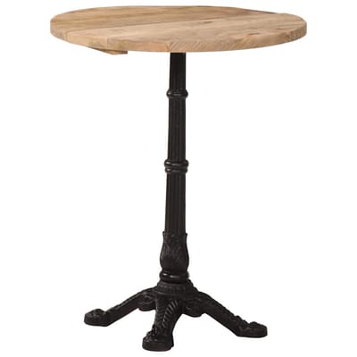 vidaXL - Bistrotafel - Ø - 60x76 - cm - ruw - mangohout