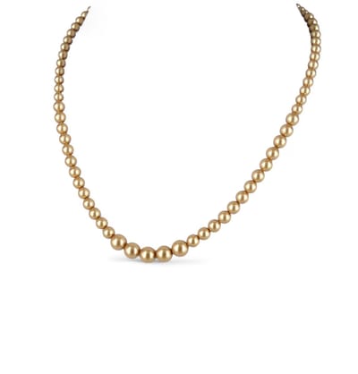KAYEE - Parelketting van Swarovski parels - mat goudkleurig - 45cm