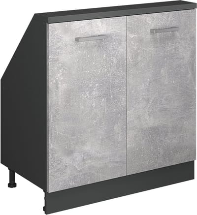 Vicco Rion Kast voor schuine wand – met 2 deuren Beton/antraciet