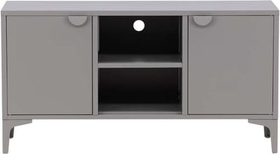 Piring TV-meubel 2 deuren 1 plank lichtgrijs.