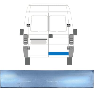 Lage reparatiepaneel achterste deuren voor Peugeot Boxer 1994-2006 / Rechts