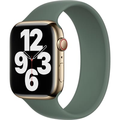 Apple Siliconen solobandje voor de Apple Watch | 44/45/46/49 mm - Maat 8 - Eucalyptus