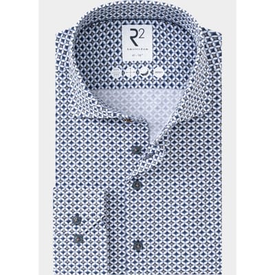 R2 Amsterdam Overhemd extra lange mouw printed single jersey shirt 134.wsp.xls.008/010