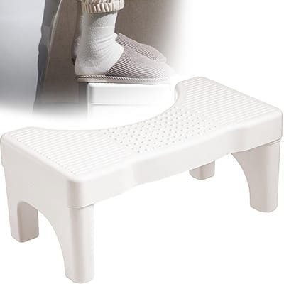 Toiletkrukje - WC Krukje - Toilet - Toilet Squatty - Potty Training - Toilet Krukje Peuter - WC Krukje Volwassenen - Poepkrukje - WC Trapje - Wit