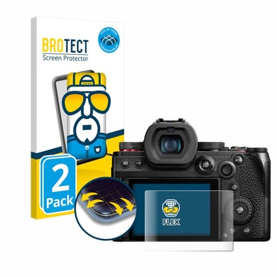 BROTECT - Screenprotector voor Panasonic Lumix DC-G9 II - Folie Beschermfolie transparant volledig dekking - 2 Stuks