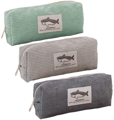 Dailygoods- Snoerpotloodzak 3 Stuks - Multifunctionele Opbergtas - Duurzaam Koord - Schattig Ontwerp - Geschikt Voor Kantoor/School - 20*8*4 Cm - Pennenzak