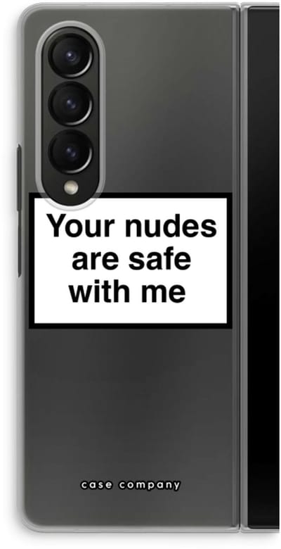 Case Company® - Hoesje geschikt voor Samsung Galaxy Z Fold4 hoesje - Safe with me - Soft Cover Telefoonhoesje - Bescherming aan alle Kanten en Schermrand
