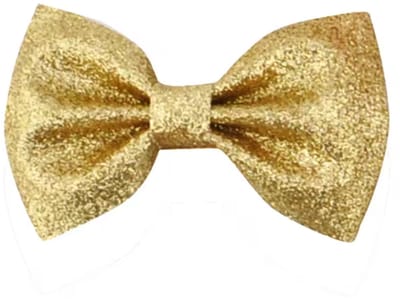 New Age Devi - Kerststrik met Glitters - Zeemeerminachtige Haaraccessoire - Zwart Grijs Bruin Goud Roze en Ros - 9 cm breed - Ideaal voor Feestelijke Look