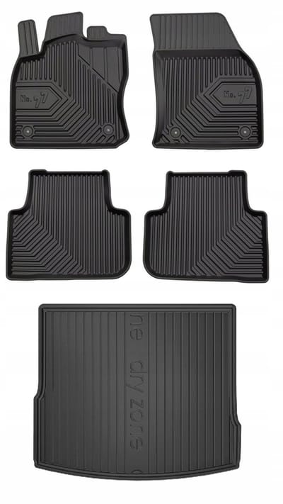 Frogum Serie 77 Volkswagen Tiguan II – Automattenset + Kofferbakmat – Perfecte Pasvorm – Geurloos TPE – Hoge Beschermrand