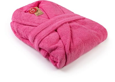 ARTG® Robezz - Badjas Sjaalkraag - 100% Badstof Katoen - Rose - Pink - Maat XXXL - (3XL)