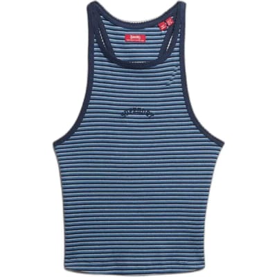 Superdry - Essential Logo racerback hemdje met strepen - Dames - Vesten