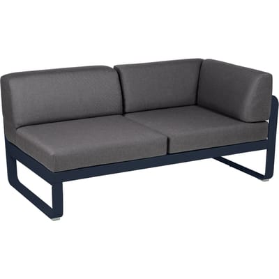 Fermob BELLEVIE hoekmodule rechts - 92 abyssblauw - A3 grafietgrijs