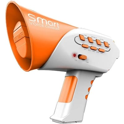 Kinder stemvervormer Luidspreker Speelgoed Elektrische Megafon Rolspel Prank Props Kind Elektronisch Cadeau Kerstfeest Vocale Grappige Speeltjes gray