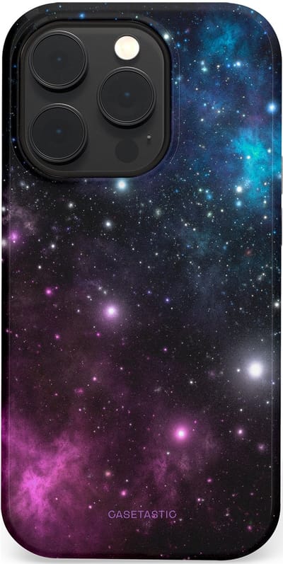 Casetastic Hoesje Geschikt voor Apple iPhone 14 Pro Magsafe - Stijlvolle Beschermende Duo-layer Case - Nebula gloed