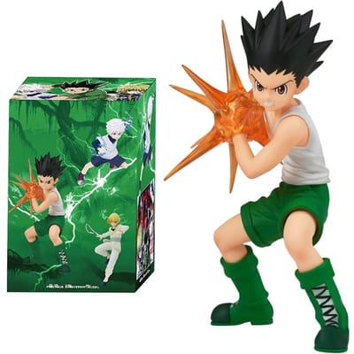 Figurine Anime Hunter x Hunter GON FREECSS 15cm Figurine d'Action Killua Zoldyck Figurine Kurapika Modèle de Collection pour Adultes Poupées Jouets With box beige