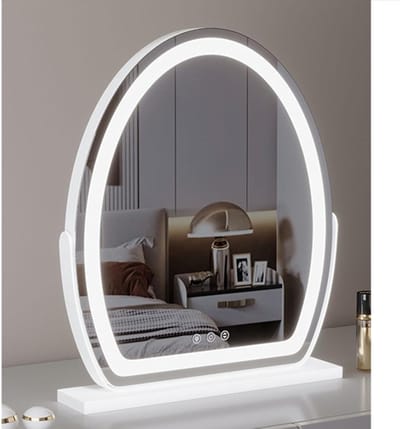 Kapspiegel met LED - Verlichte spiegel - Make-up aanbrengen - 3 Kleurmodi - 60 x 72 cm - Wit