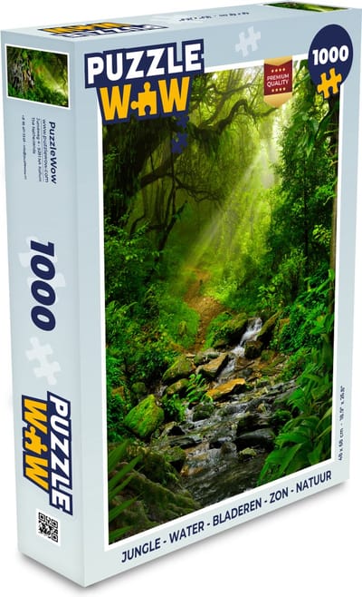 Puzzel Jungle - Water - Bladeren - Zon - Natuur - Legpuzzel - Puzzel 1000 stukjes volwassenen