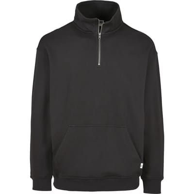 Urban Classics - Organic Basic Troyer Sweater/trui - S - Zwart