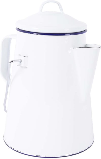 Bo-Camp - Theeketel - Emaille - Wit/Blauw - 1