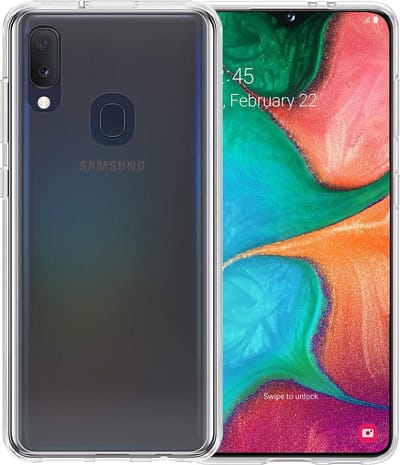 Hoesje - Geschikt voor Samsung Galaxy A20e - Sterk & Shockproof - Siliconen Case - Hoes Cover - Telefoonhoes - Transparant