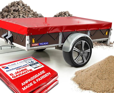 Aanhangwagenzeil - Afdekzeil Trailer - Goederen Beschermen - Waterdicht PVC Materiaal - 362 x 190 cm - Rood