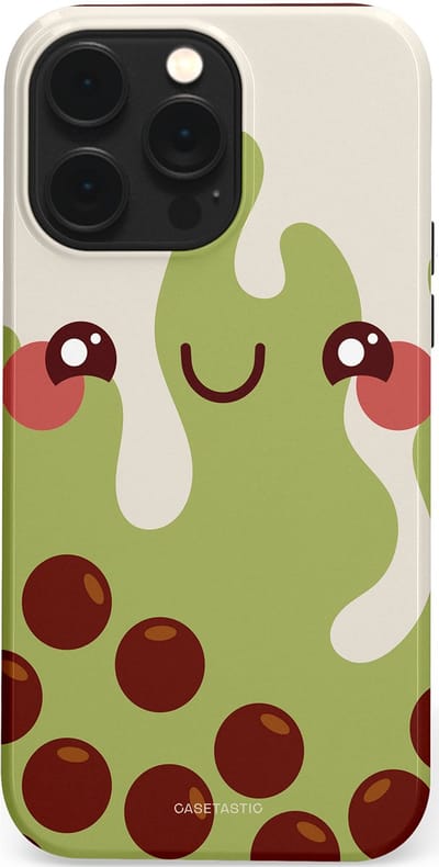 Casetastic Hoesje Geschikt voor Apple iPhone 14 Pro Max Magsafe - Stijlvolle Beschermende Duo-layer Case - Smeltende pistache bolletjes